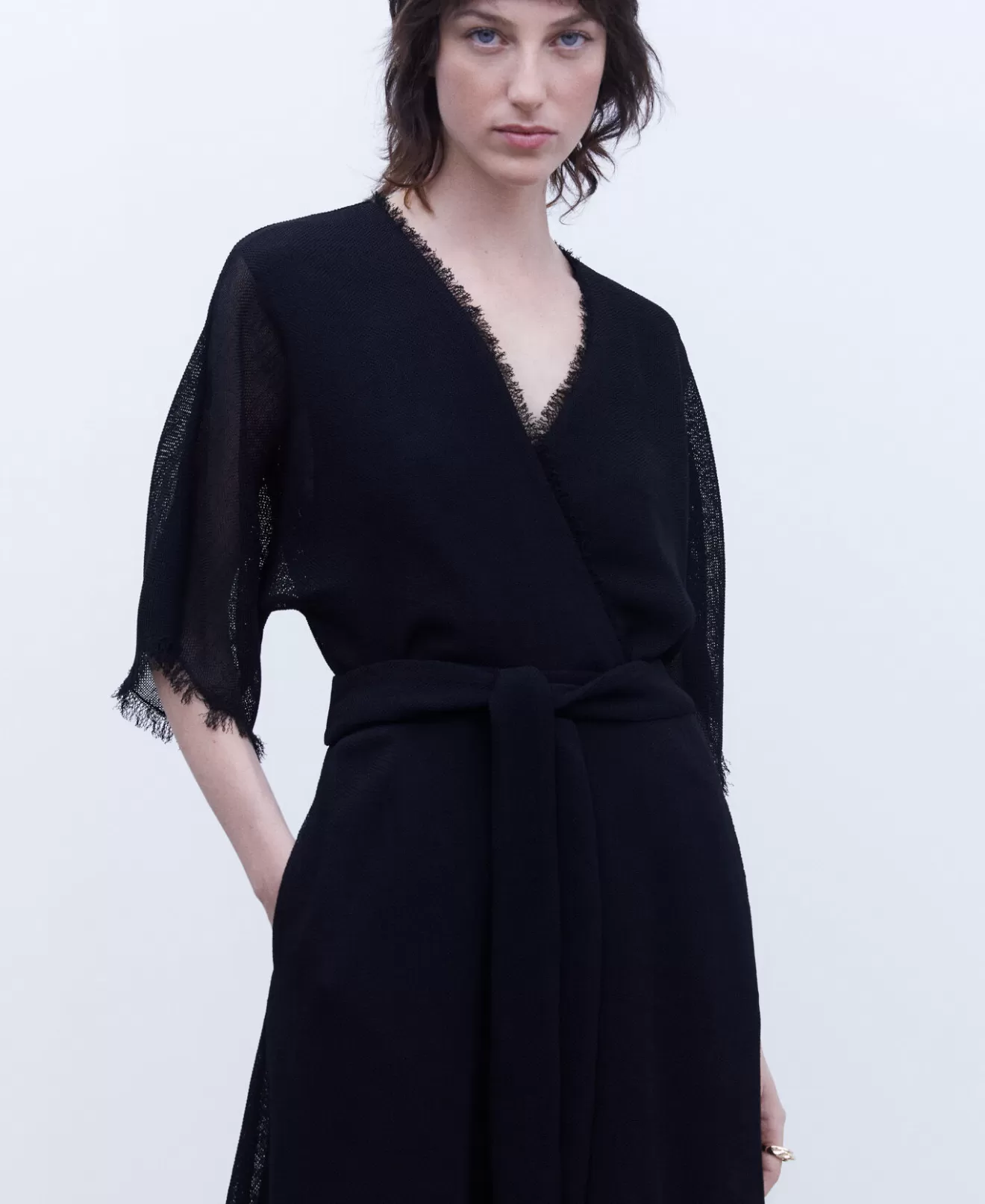 Ausgefranstes Kimono-Kleid>Adolfo Dominguez Store