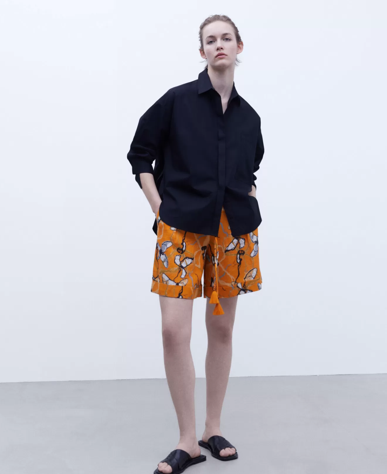 Bermudashorts Aus Leinen Mit Print>Adolfo Dominguez Sale