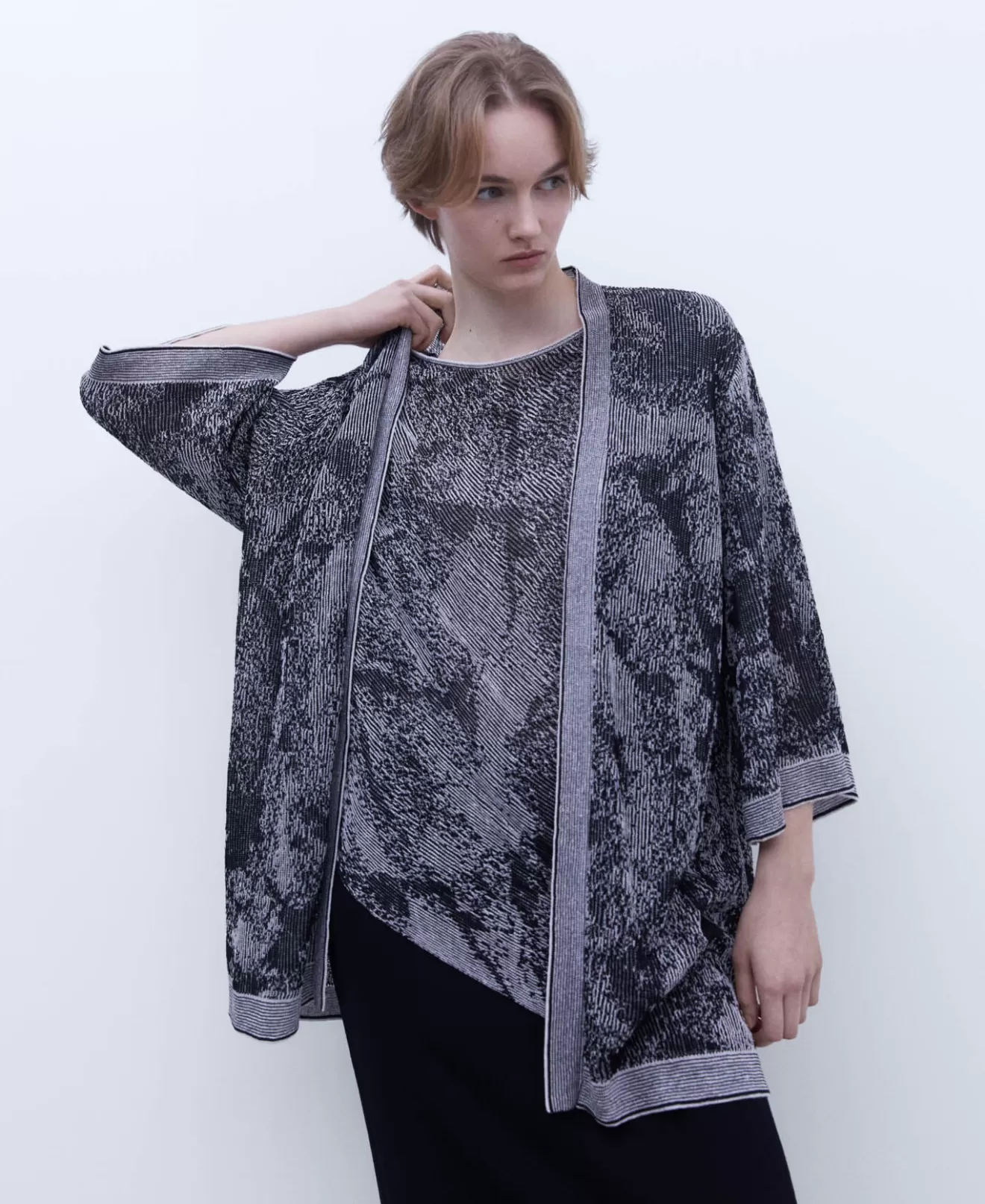 Kimono-Jacke Aus Baumwolle Und Leinen>Adolfo Dominguez Outlet