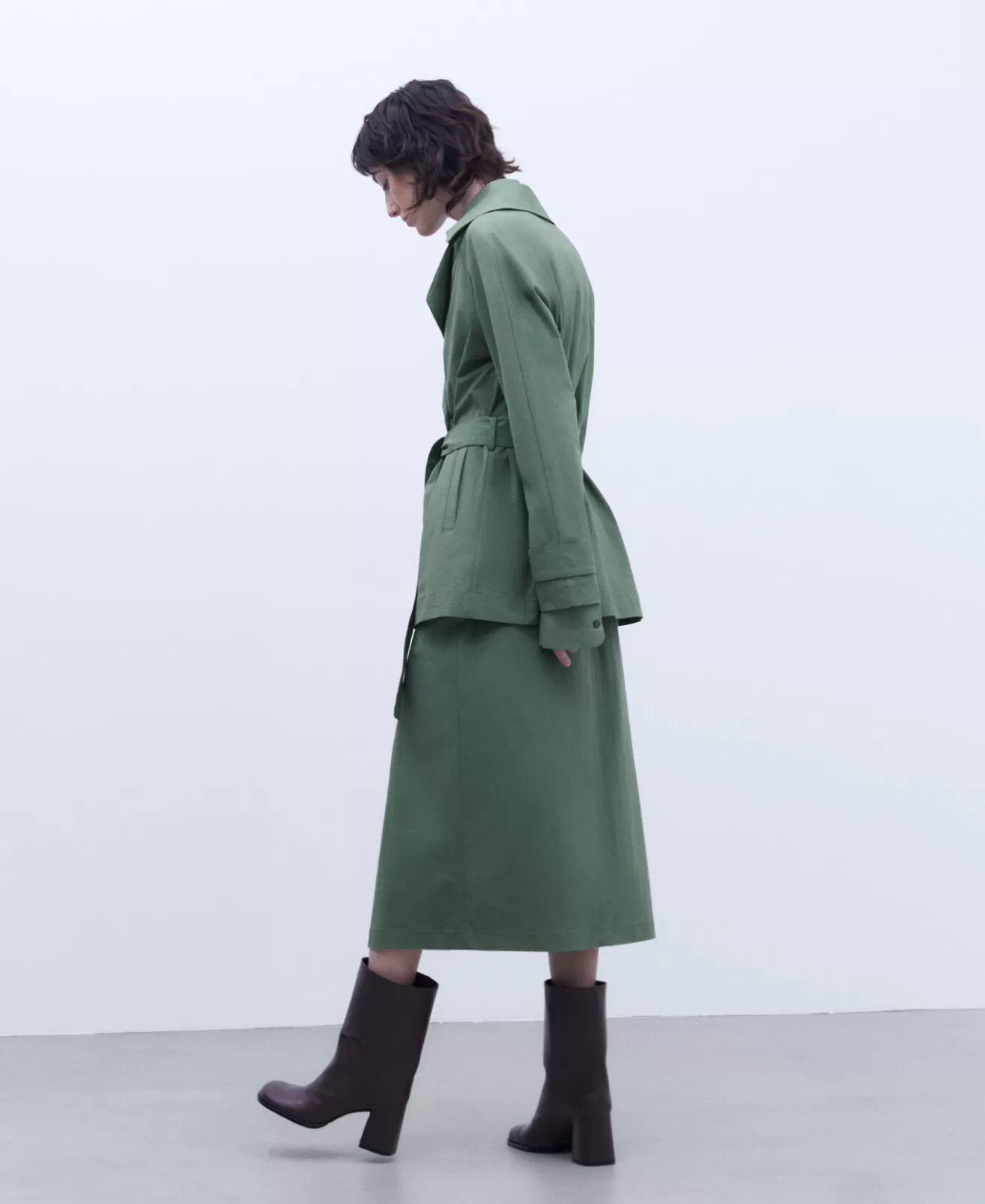 Kurzer Trenchcoat Aus Baumwolle Und Nylon>Adolfo Dominguez New