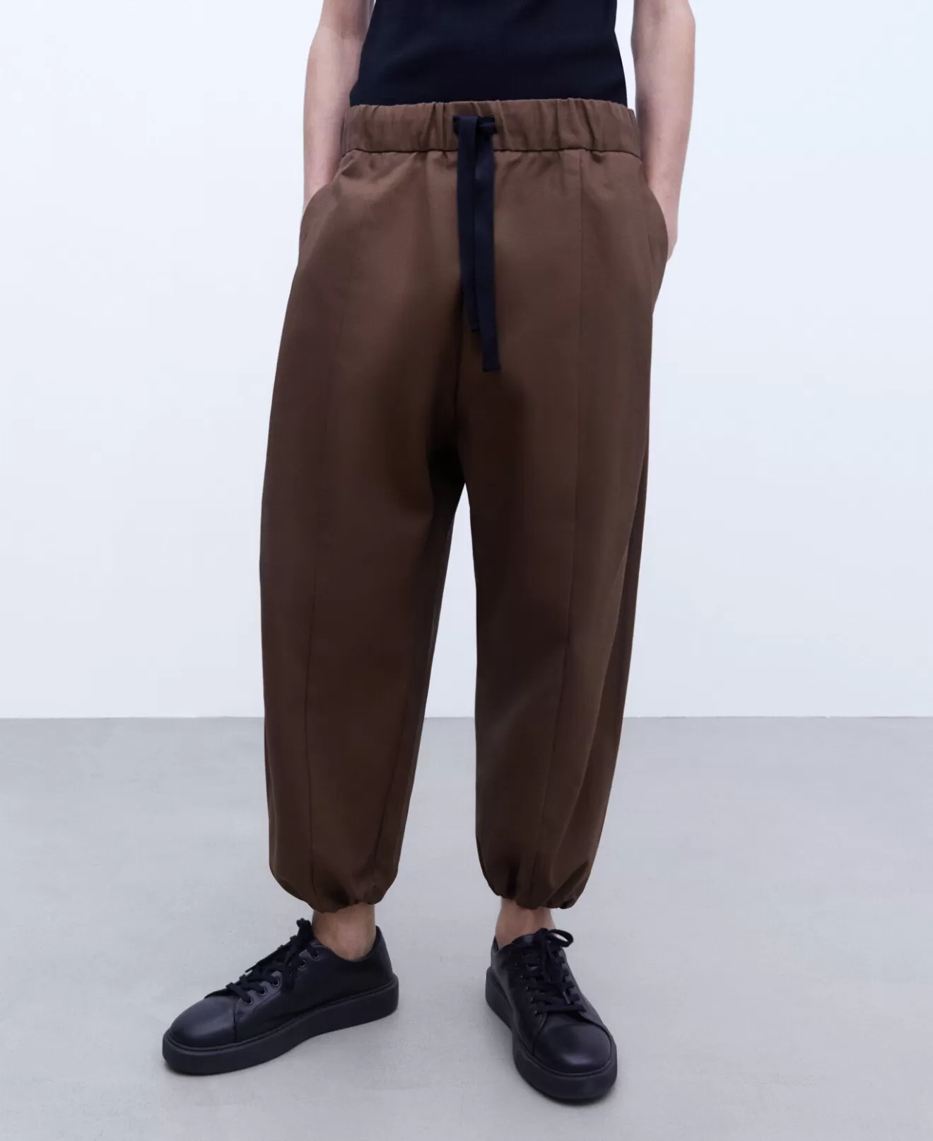 Oversize-Hose Aus Gewachster Baumwolle>Adolfo Dominguez Sale