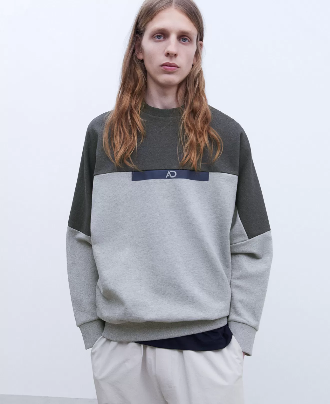 Oversize-Sweatshirt Aus Zweifarbiger Baumwolle>Adolfo Dominguez Online