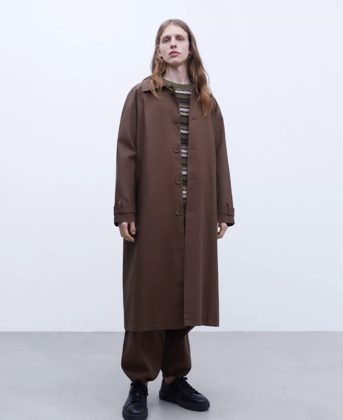 Oversize-Trenchcoat Aus Gewachster Baumwolle>Adolfo Dominguez Cheap