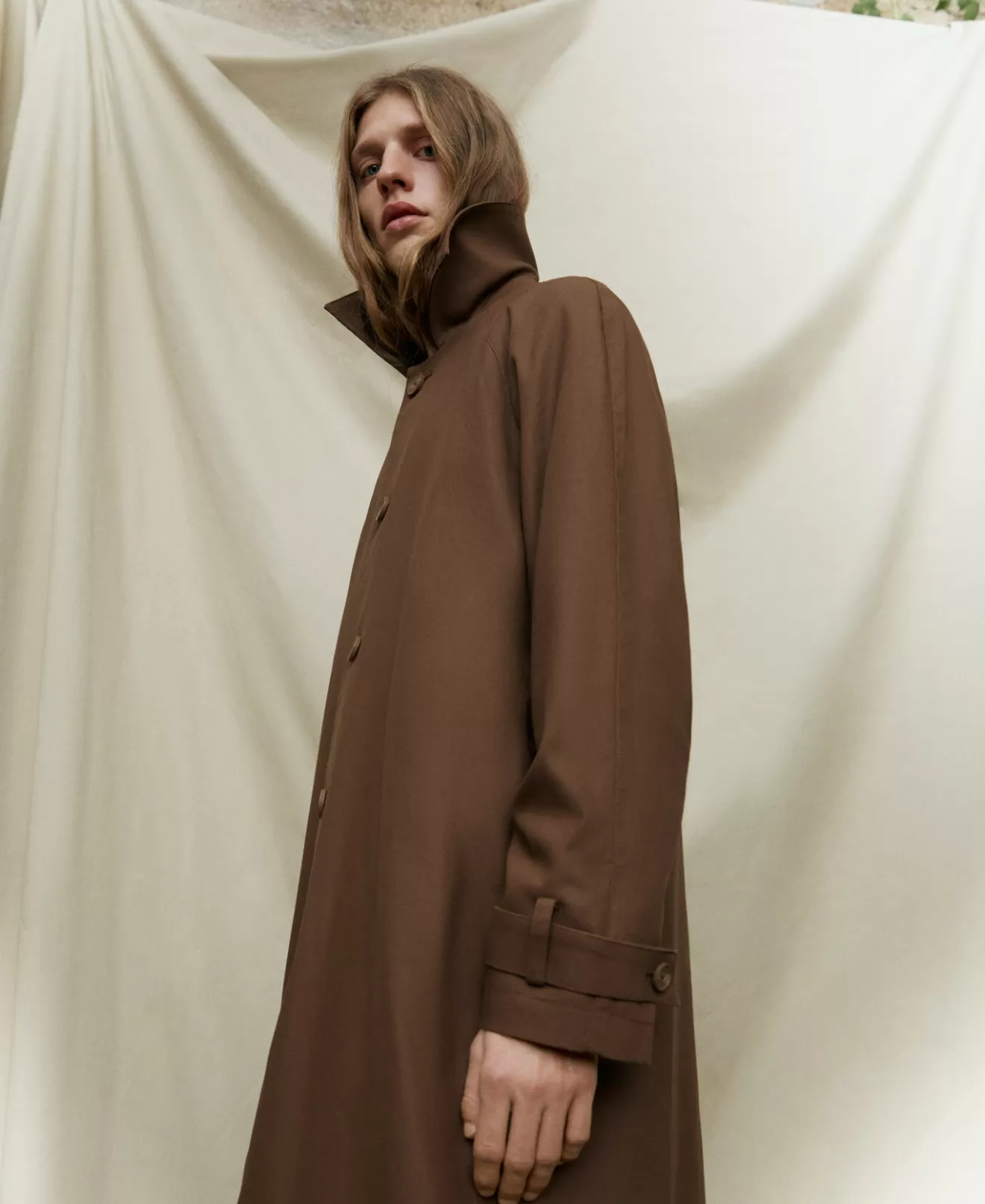 Oversize-Trenchcoat Aus Gewachster Baumwolle>Adolfo Dominguez Outlet