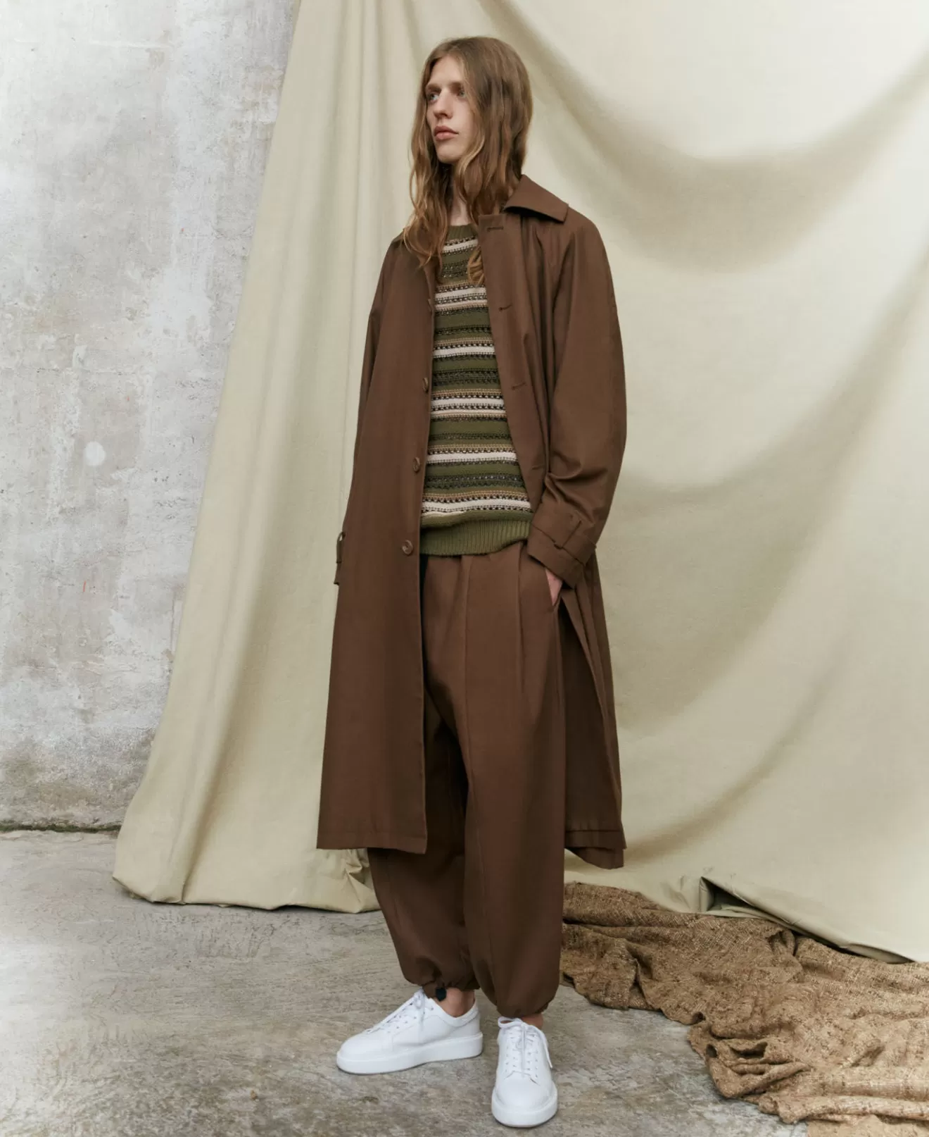 Oversize-Trenchcoat Aus Gewachster Baumwolle>Adolfo Dominguez Outlet