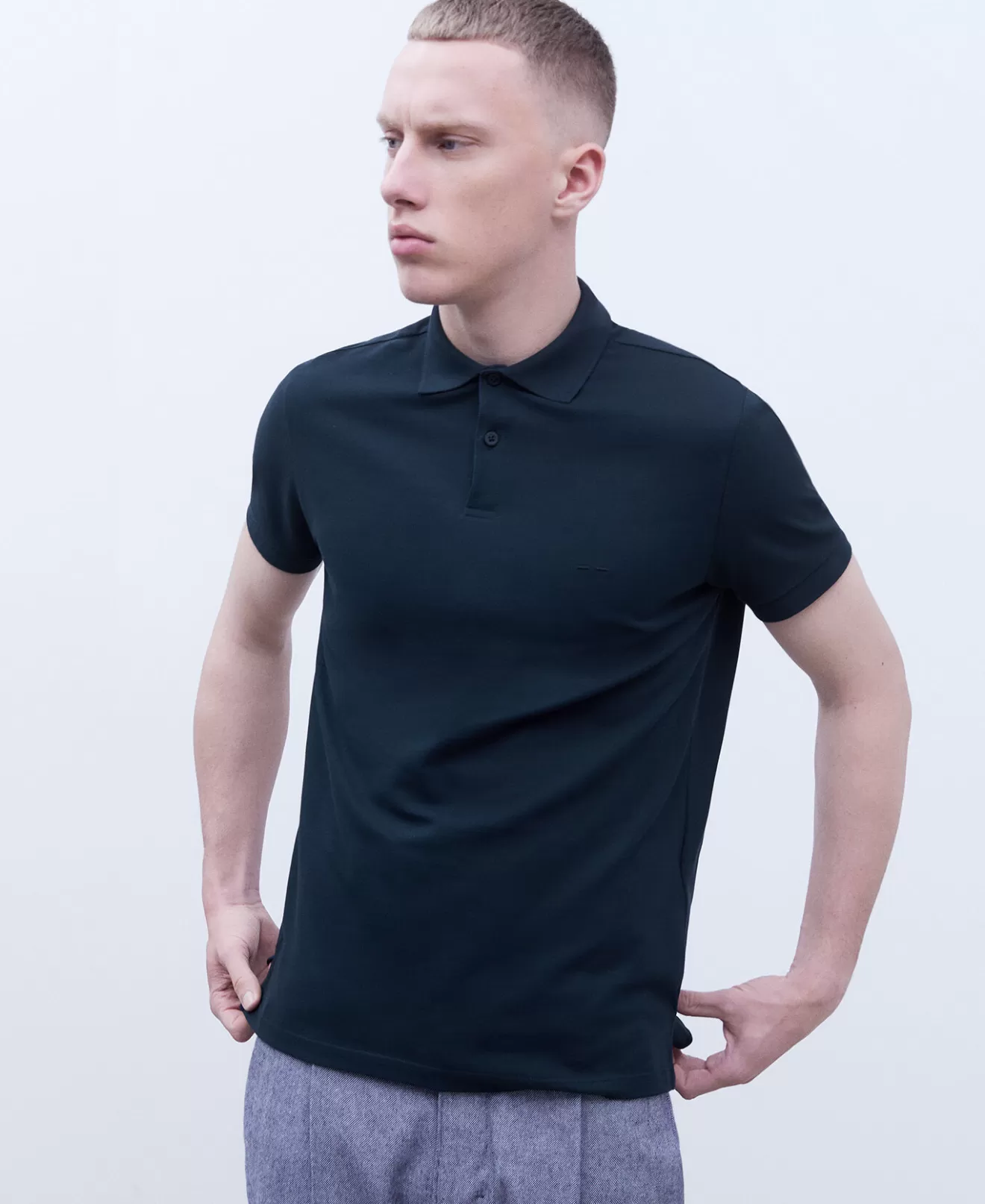 Poloshirt Aus Baumwolle Mit Schmaler Passform>Adolfo Dominguez Flash Sale