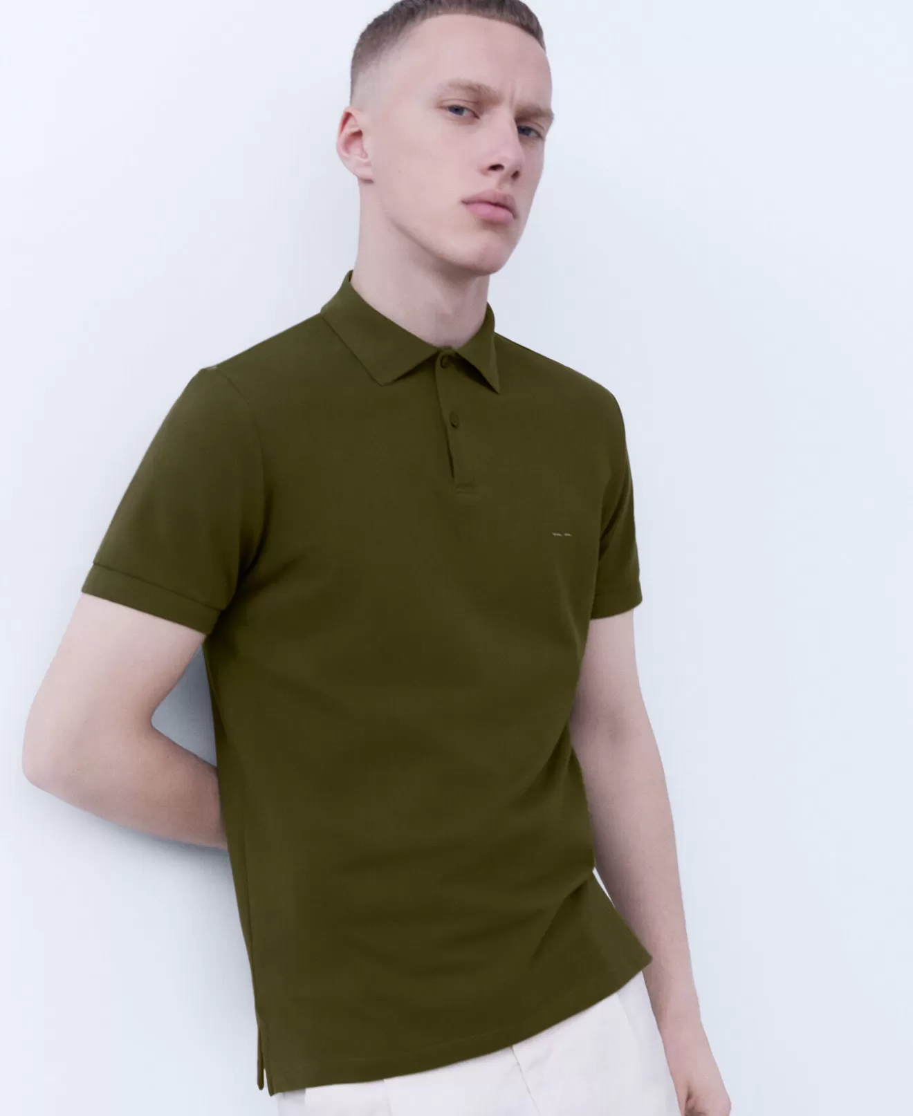 Poloshirt Aus Baumwolle Mit Schmaler Passform>Adolfo Dominguez Best