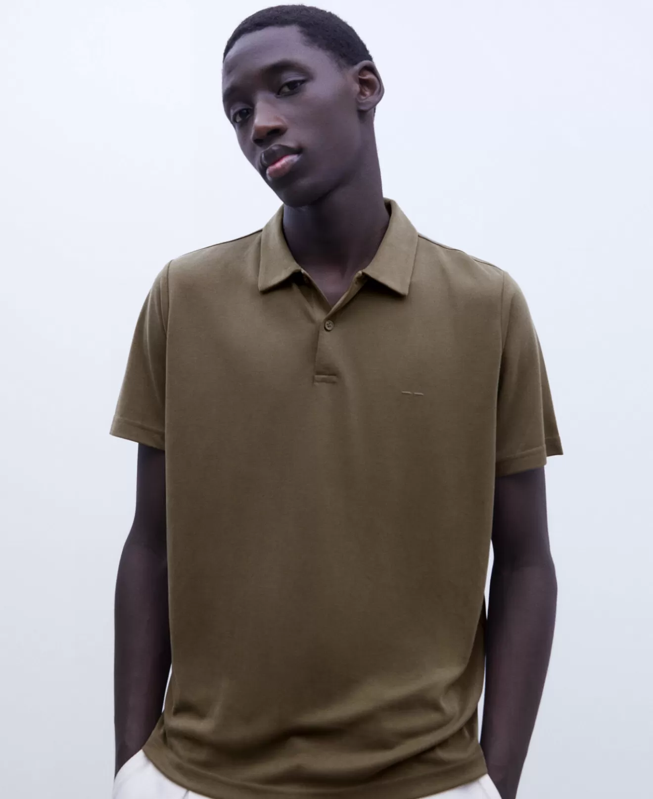 Poloshirt Aus Modal Mit Zwei Knopfen>Adolfo Dominguez New